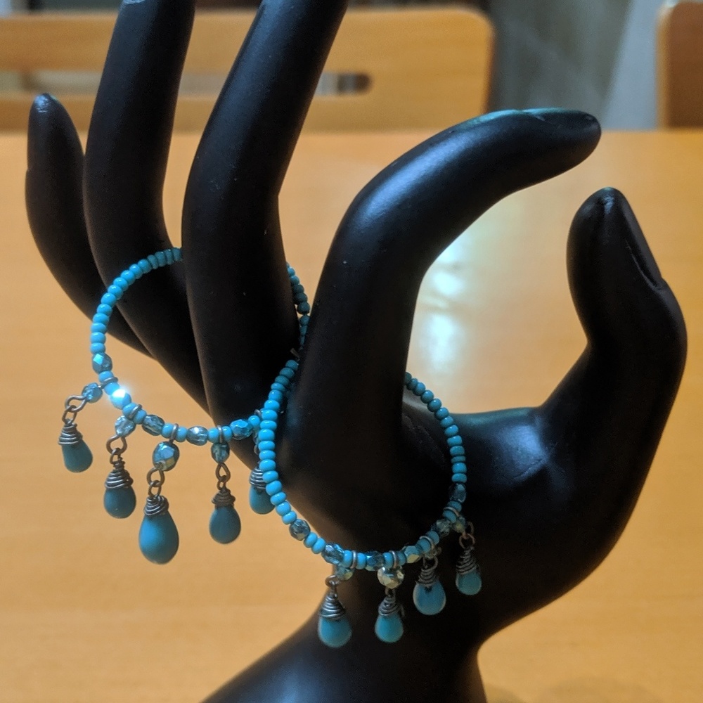 True Vintage The Limited Turquoise Beaded Earrings